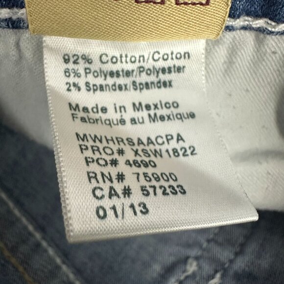 Big Star Womens Remy Low Rise Fit Denim Shorts Size 26 Blue Embroidered Pockets - Picture 7 of 7